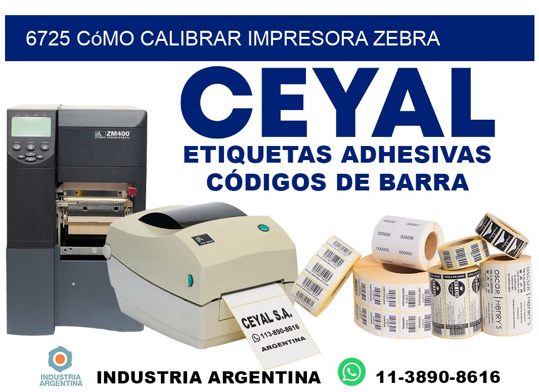 6725 cómo calibrar impresora zebra