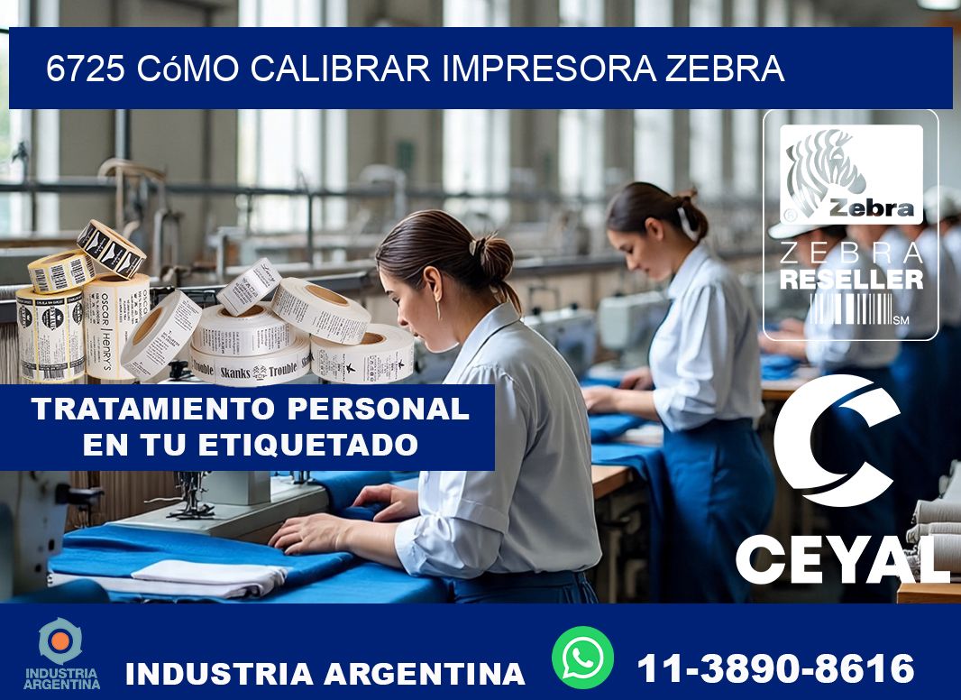 6725 cómo calibrar impresora zebra