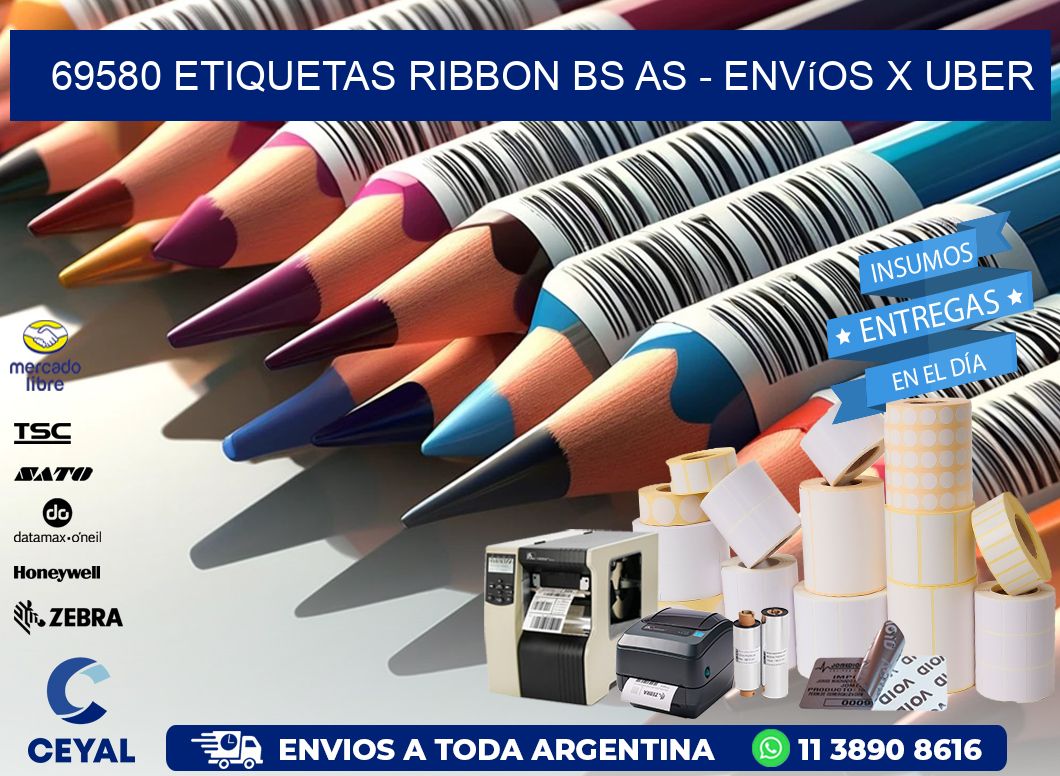 69580 etiquetas ribbon bs as - envíos x uber