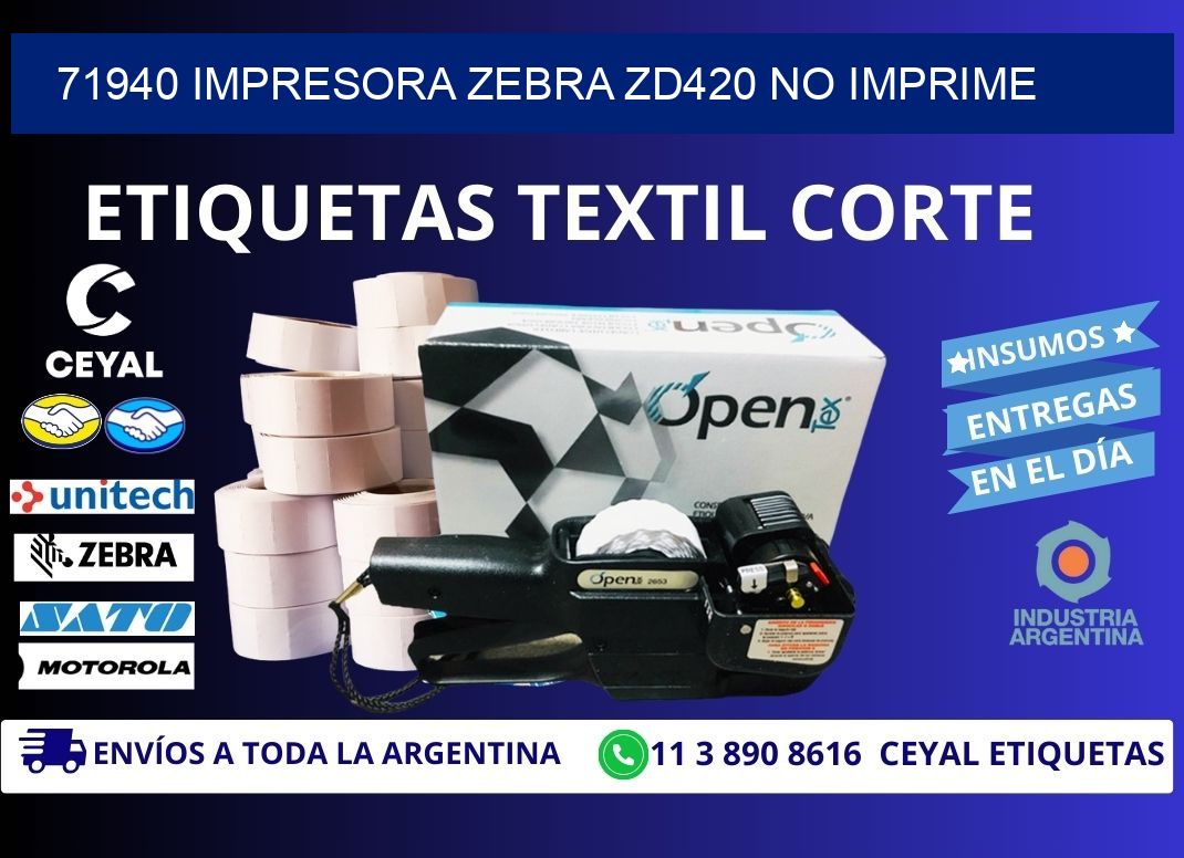 71940 Impresora Zebra ZD420 no imprime
