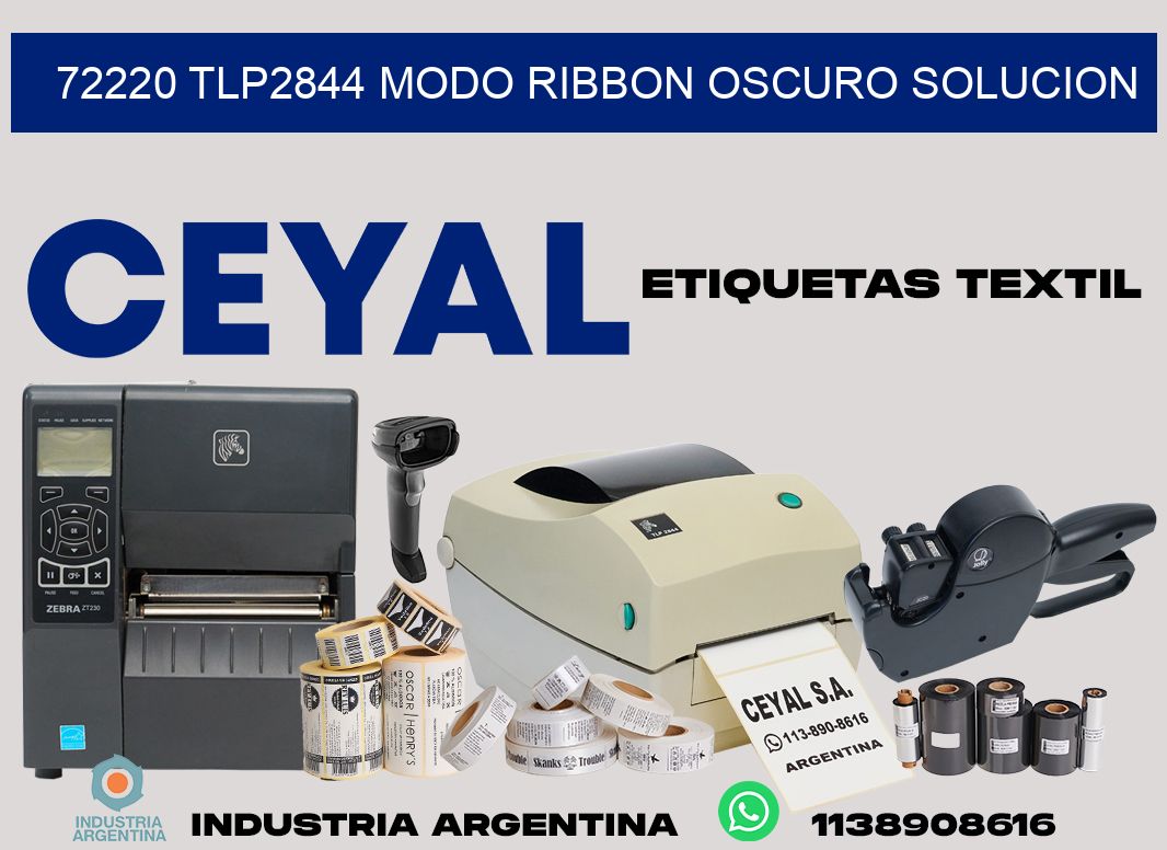 72220 tlp2844 modo ribbon oscuro solucion
