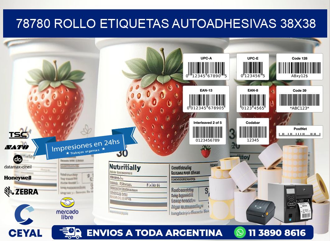 78780 Rollo Etiquetas autoadhesivas 38x38