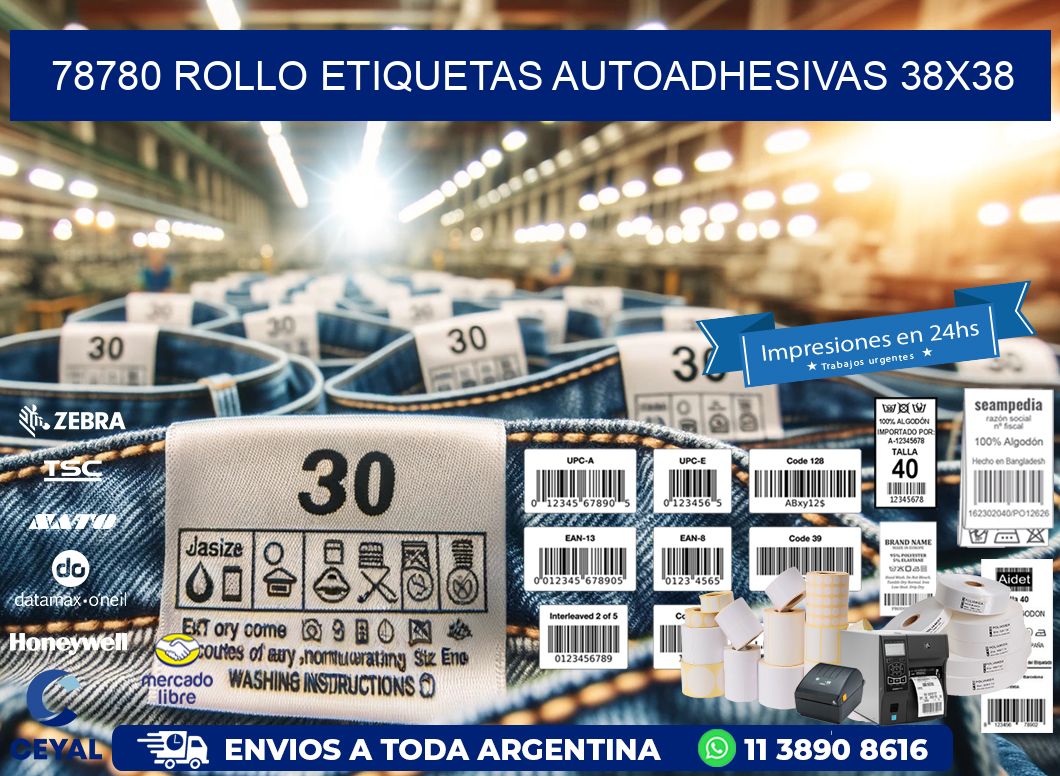 78780 Rollo Etiquetas autoadhesivas 38x38