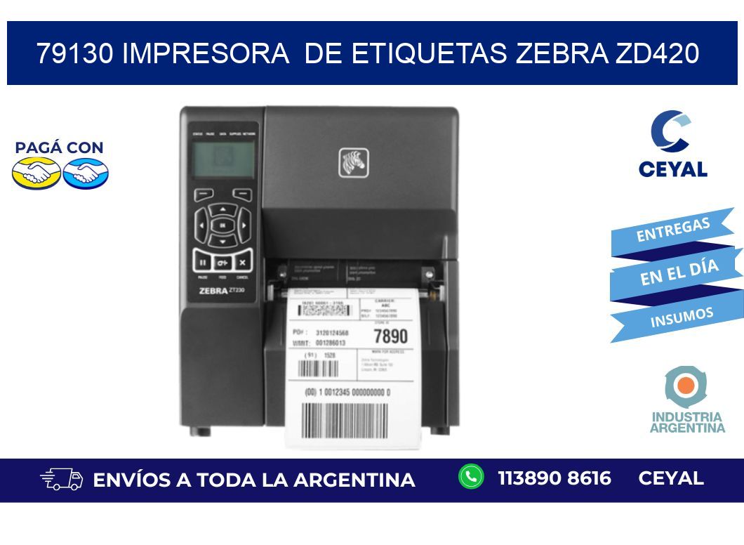 79130 impresora de etiquetas Zebra ZD420