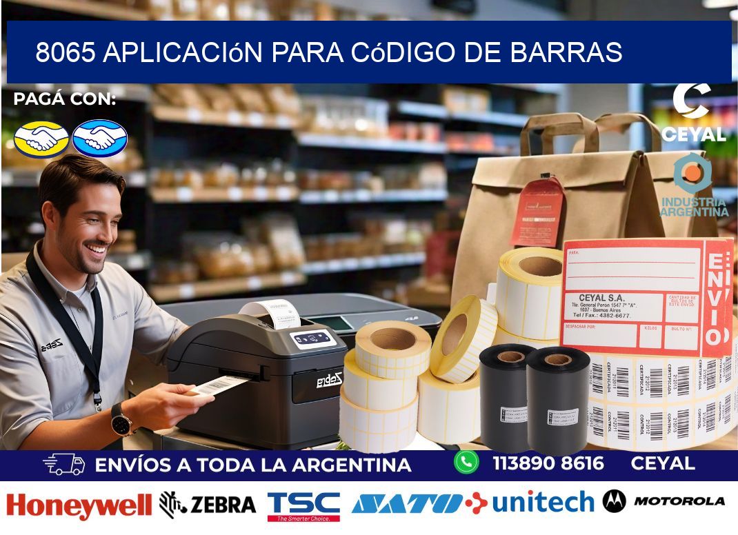 8065 Aplicación para código de barras