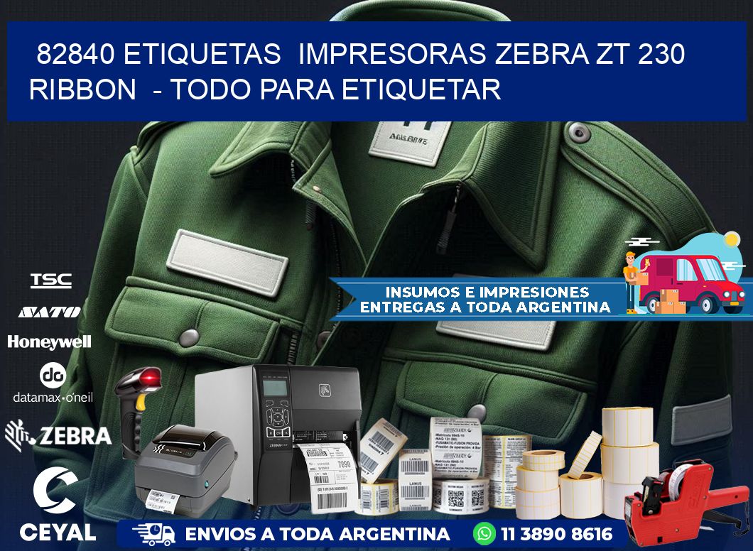 82840 etiquetas impresoras zebra zt 230 ribbon - Todo para Etiquetar