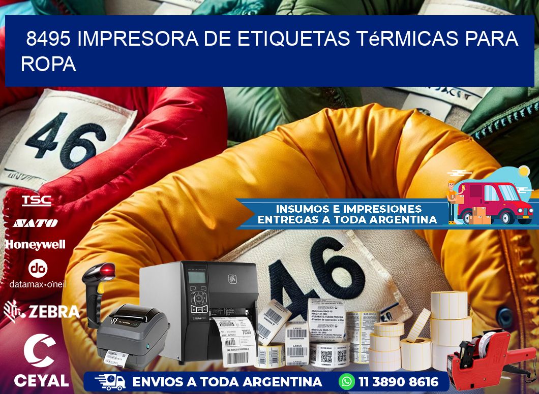 8495 impresora de etiquetas térmicas para ropa