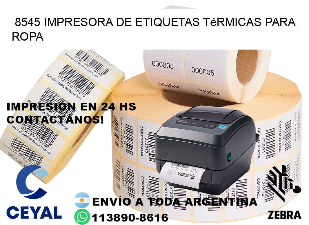 8545 impresora de etiquetas térmicas para ropa