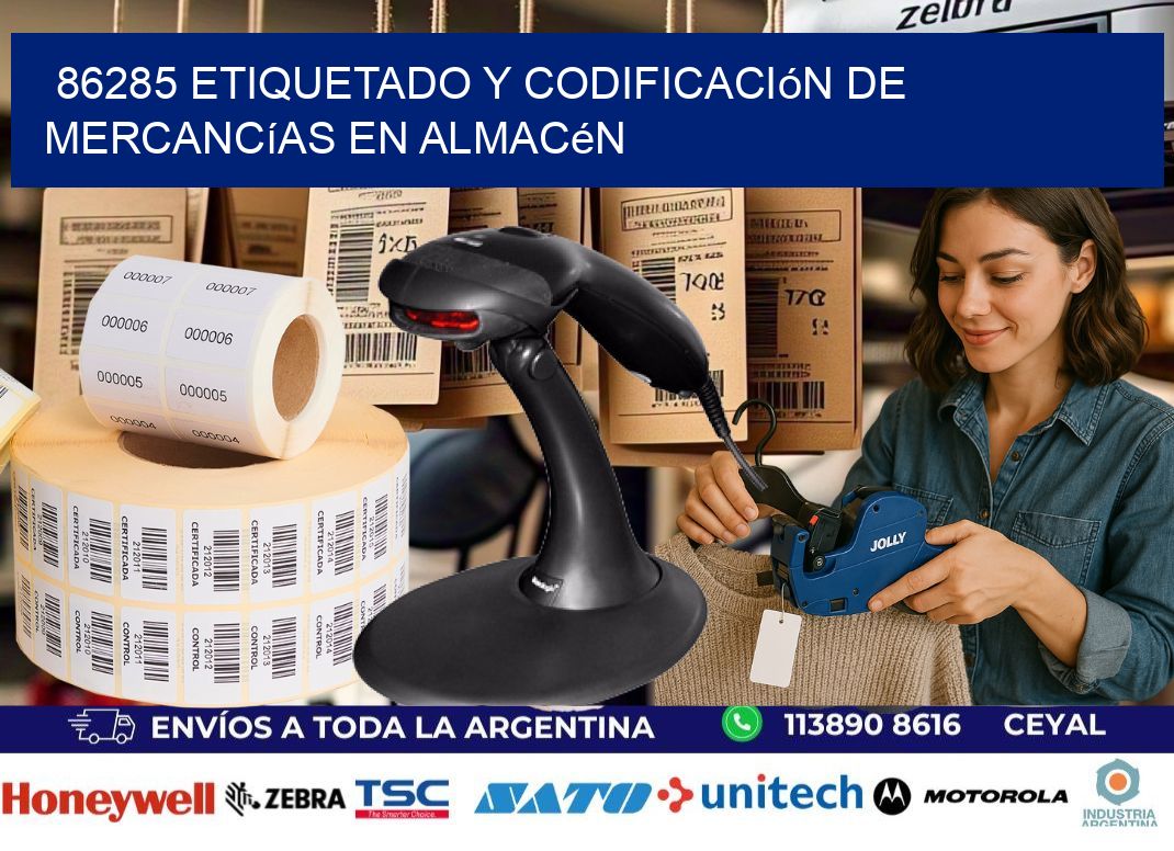 86285 Etiquetado y codificación de mercancías en almacén