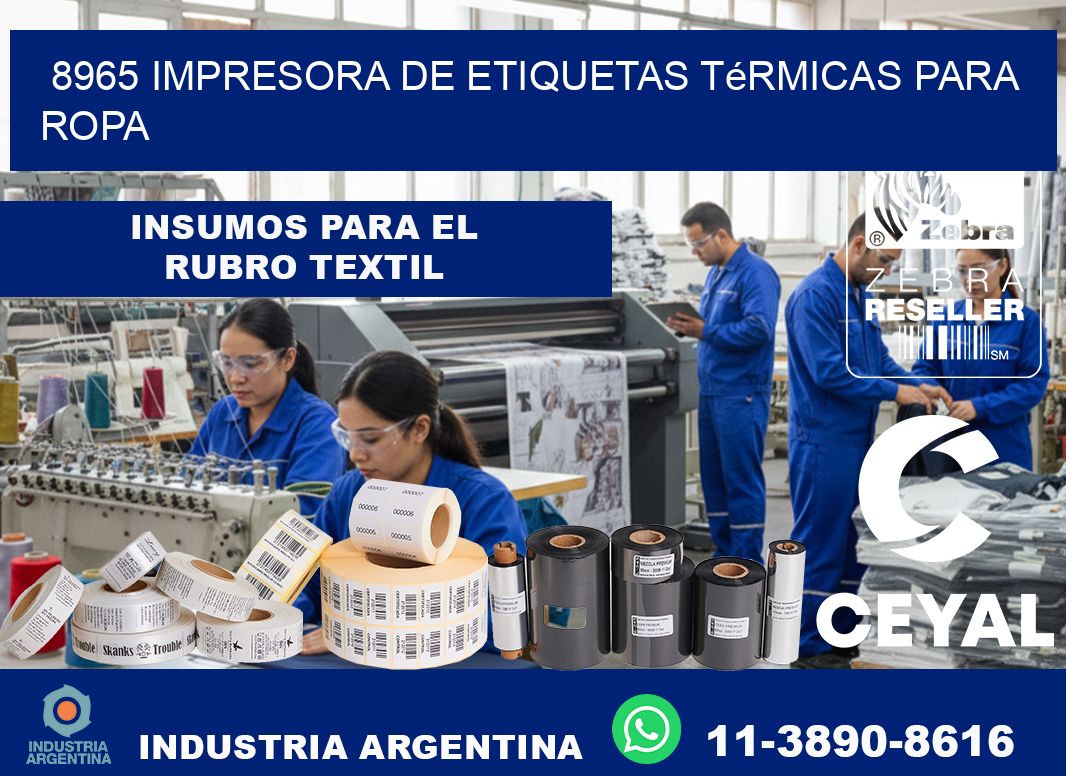 8965 impresora de etiquetas térmicas para ropa