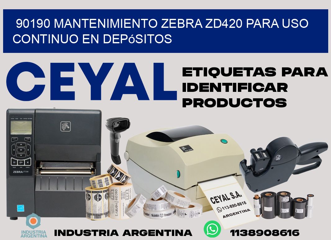 90190 mantenimiento zebra zd420 para uso continuo en depósitos