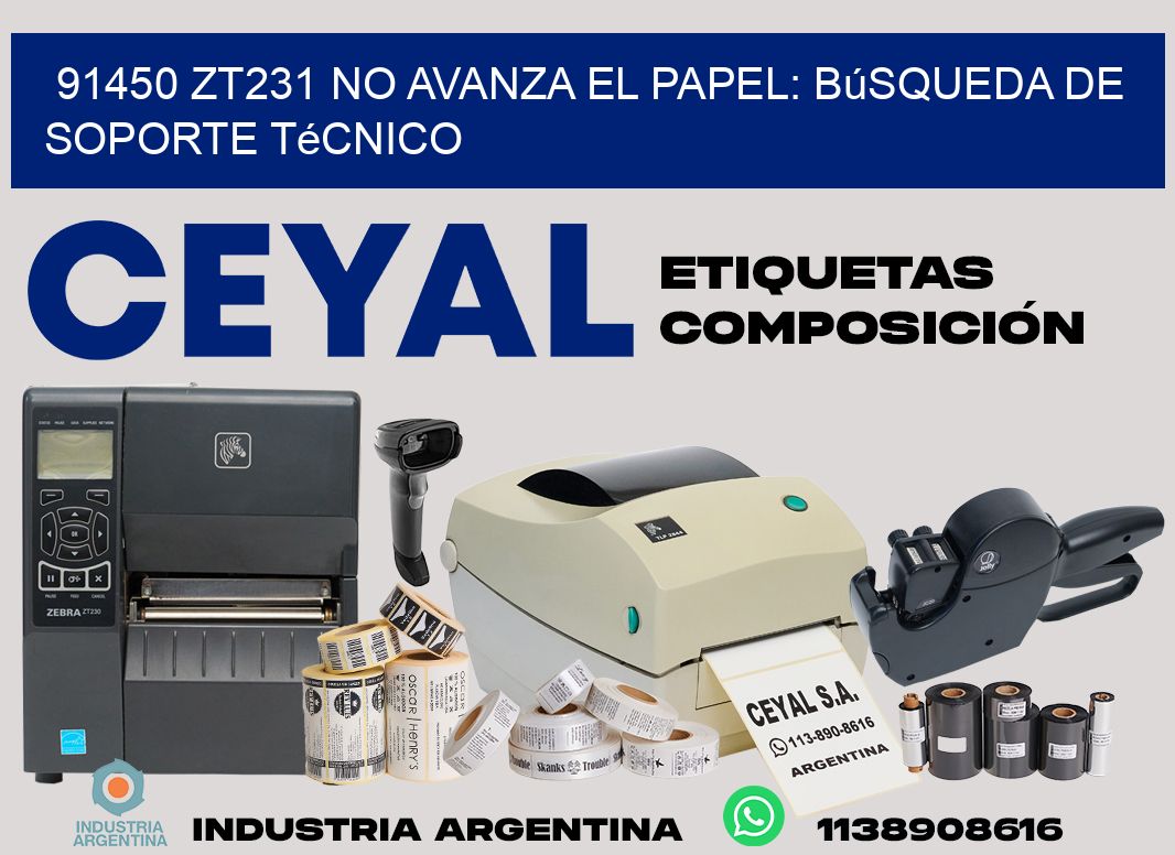 91450 zt231 no avanza el papel: búsqueda de soporte técnico