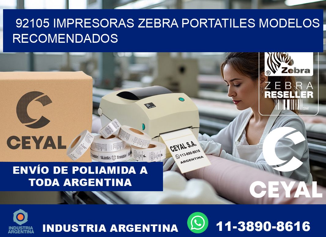 92105 impresoras zebra portatiles modelos recomendados