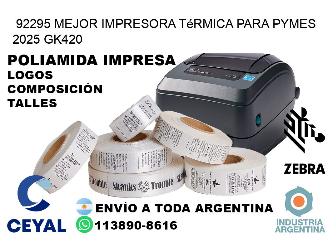 92295 mejor impresora térmica para pymes 2025 GK420