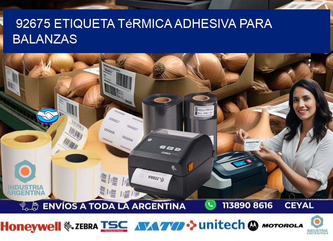 92675 Etiqueta térmica adhesiva para balanzas