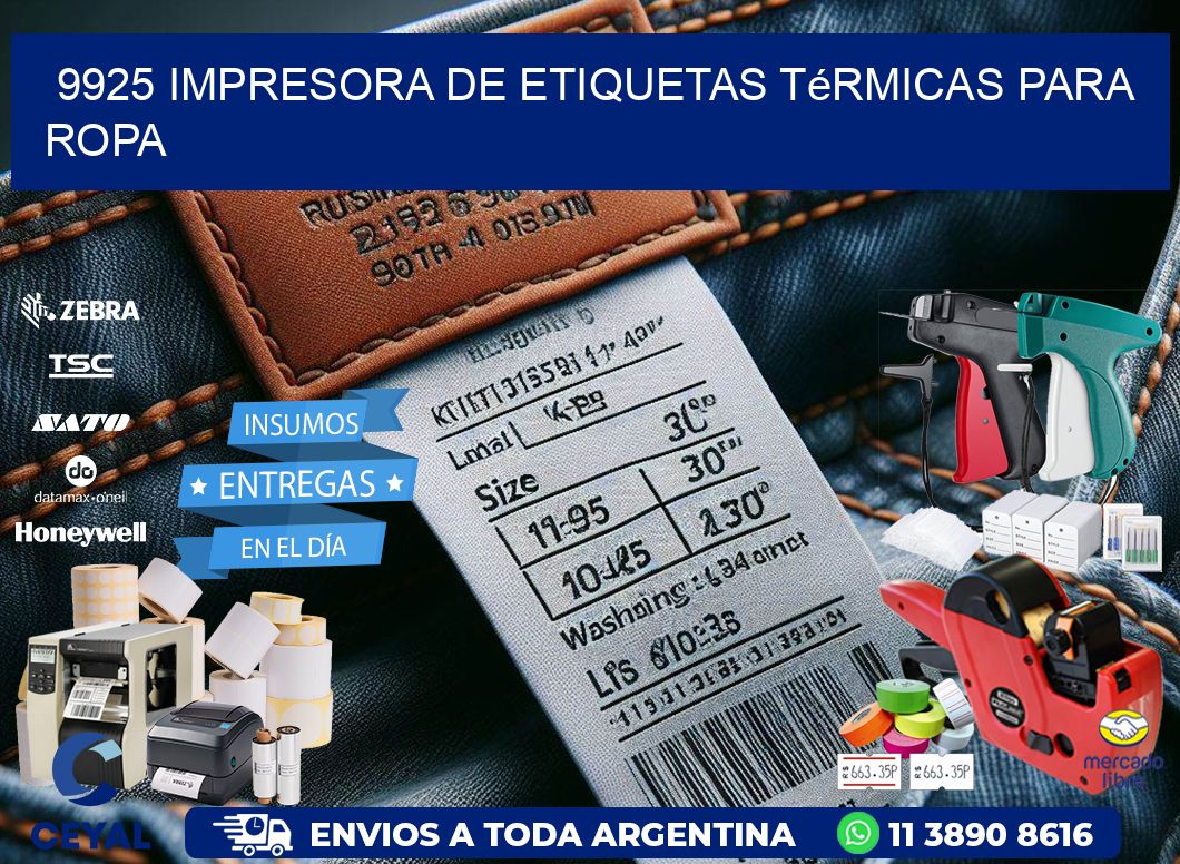 9925 impresora de etiquetas térmicas para ropa