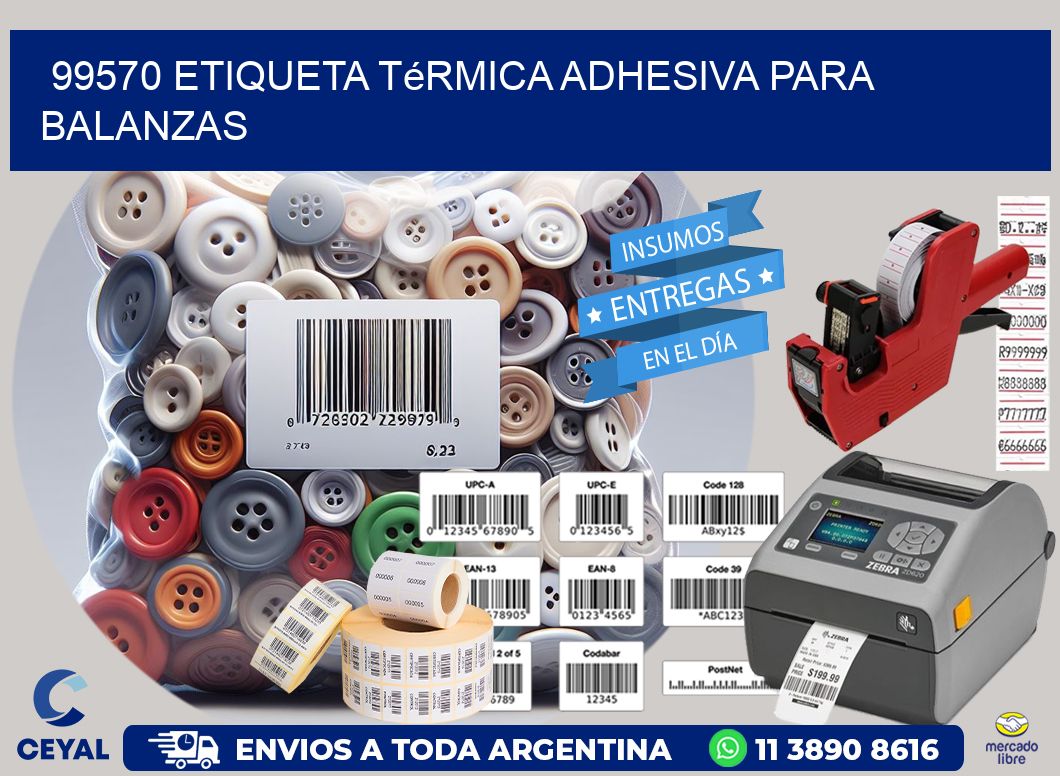 99570 Etiqueta térmica adhesiva para balanzas