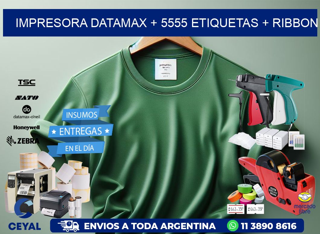 impresora DATAMAX + 5555 etiquetas + ribbon