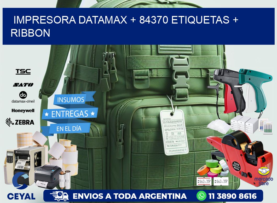 impresora DATAMAX + 84370 etiquetas + ribbon