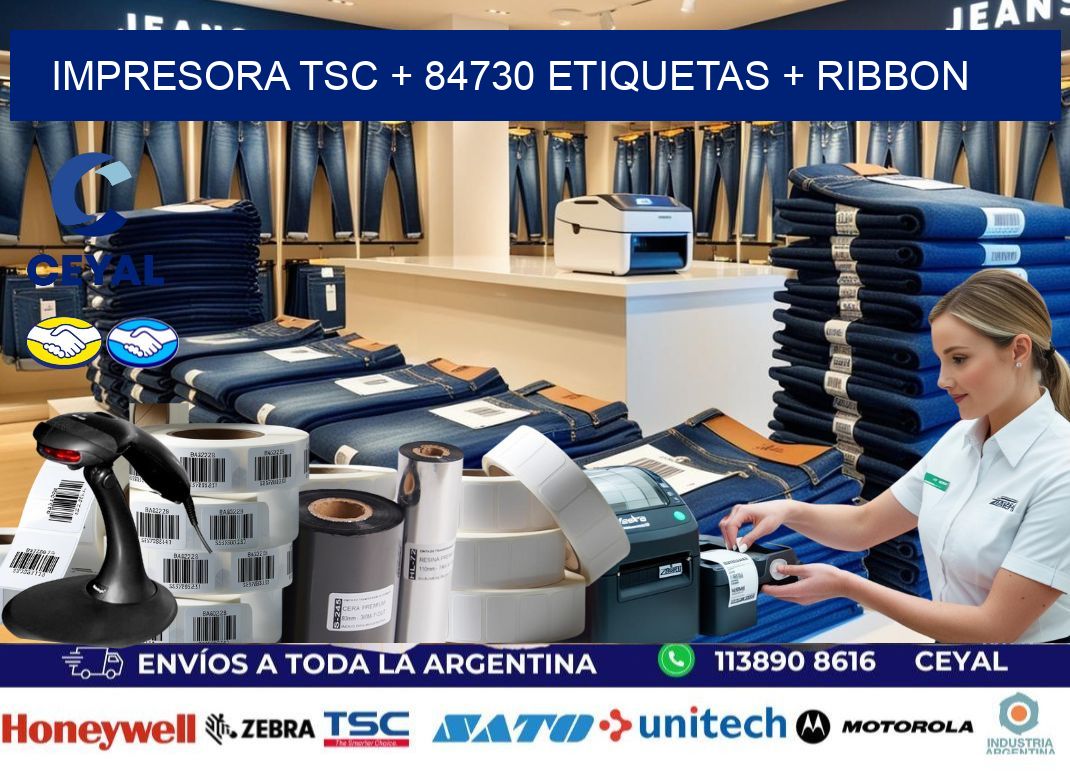 impresora TSC + 84730 etiquetas + ribbon