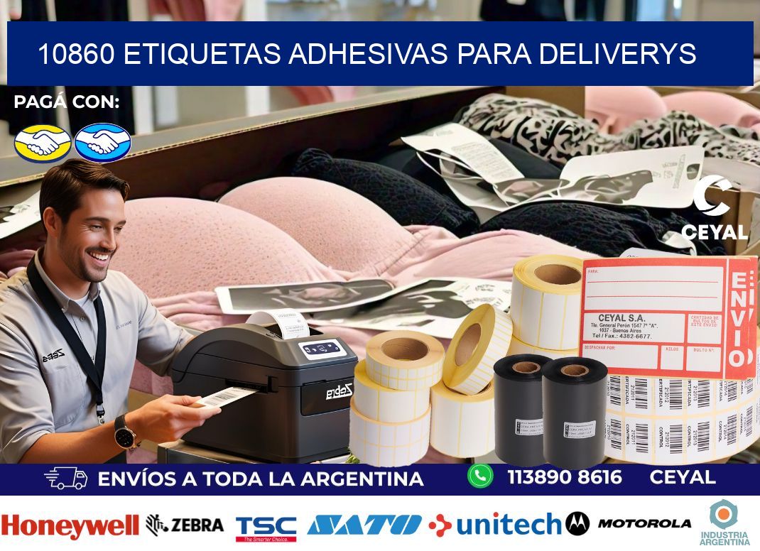 10860 etiquetas adhesivas para deliverys