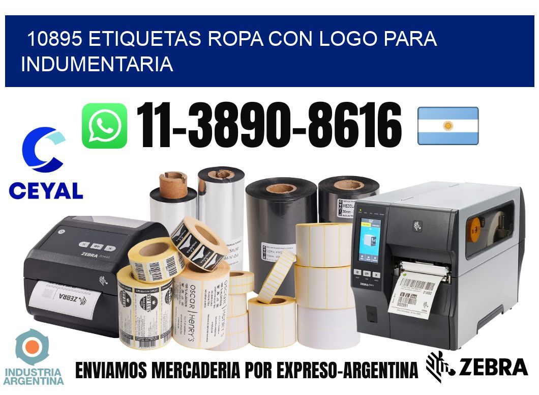 10895 Etiquetas ropa con logo para indumentaria