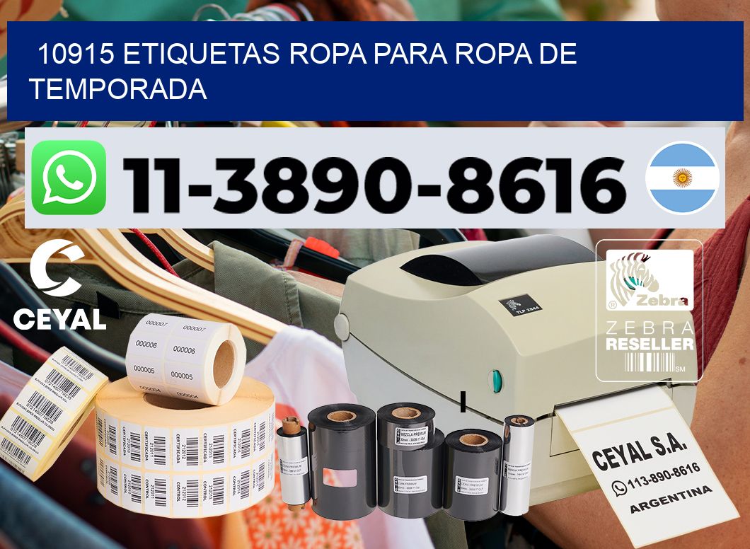 10915 Etiquetas ropa para ropa de temporada