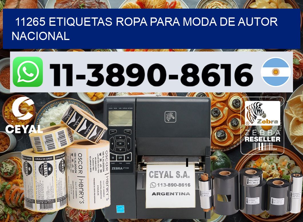 11265 Etiquetas ropa para moda de autor nacional