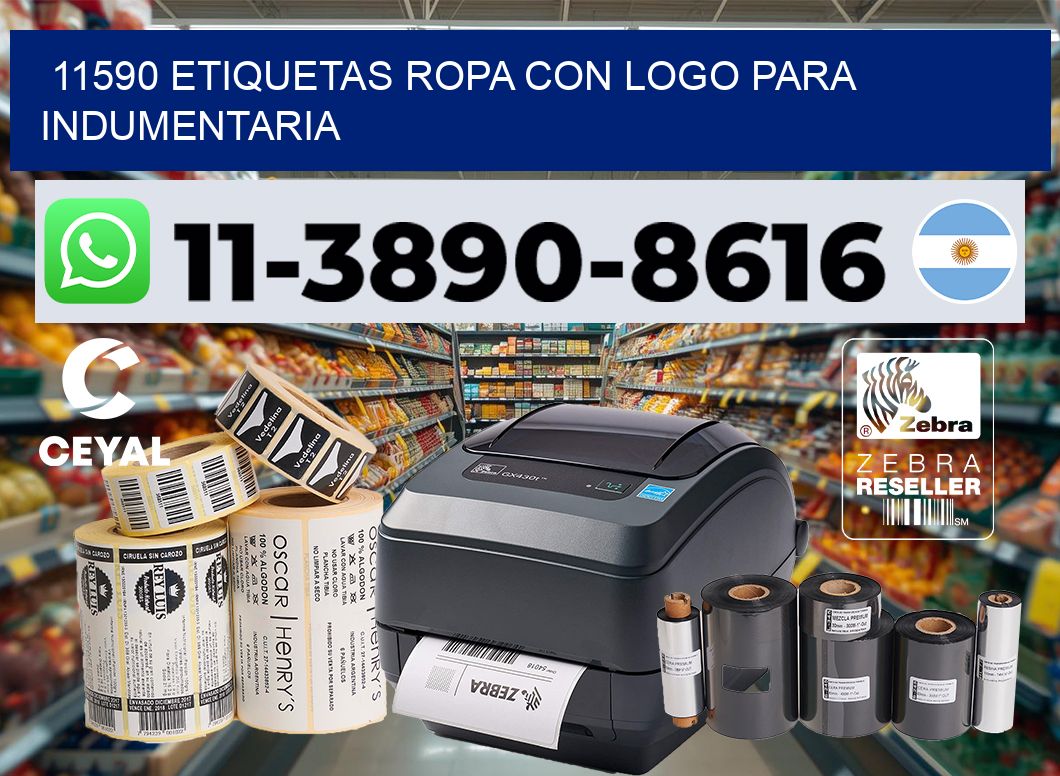 11590 Etiquetas ropa con logo para indumentaria