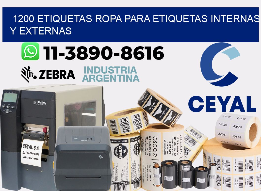 1200 Etiquetas ropa para etiquetas internas y externas