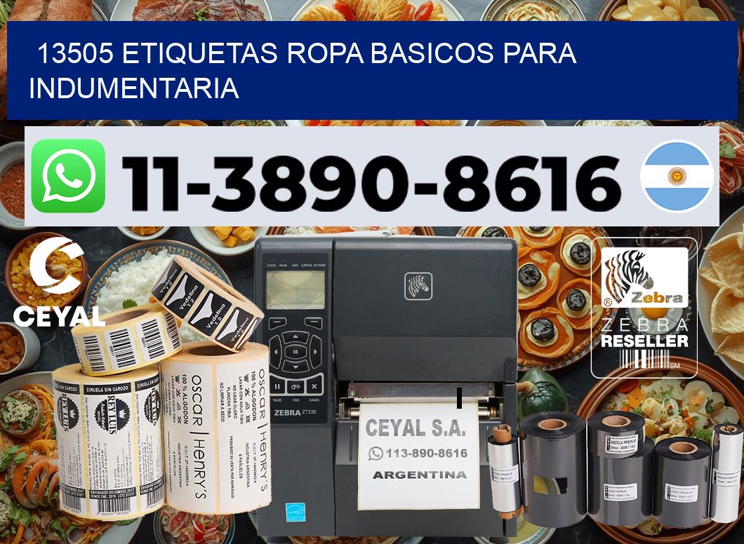 13505 Etiquetas ropa basicos para indumentaria