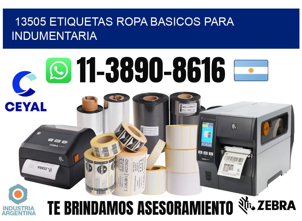 13505 Etiquetas ropa basicos para indumentaria