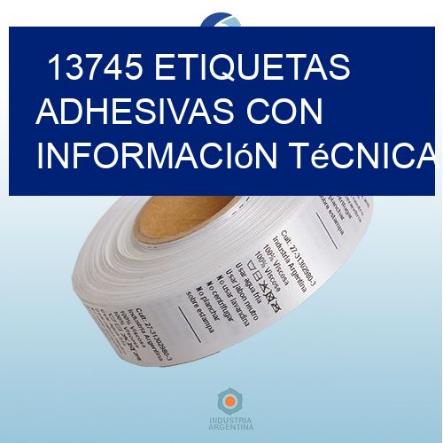 13745 Etiquetas adhesivas con información técnica