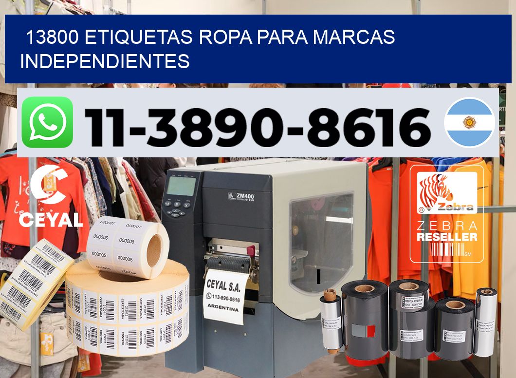 13800 Etiquetas ropa para marcas independientes
