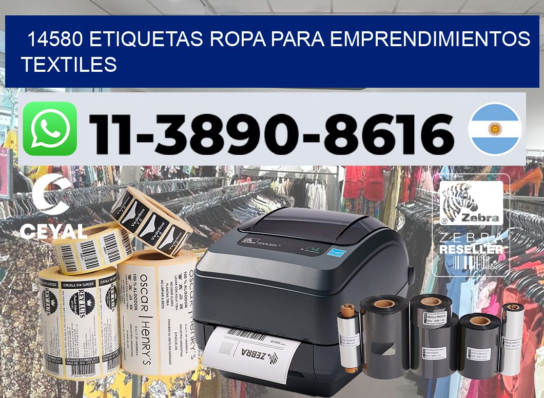 14580 Etiquetas ropa para emprendimientos textiles