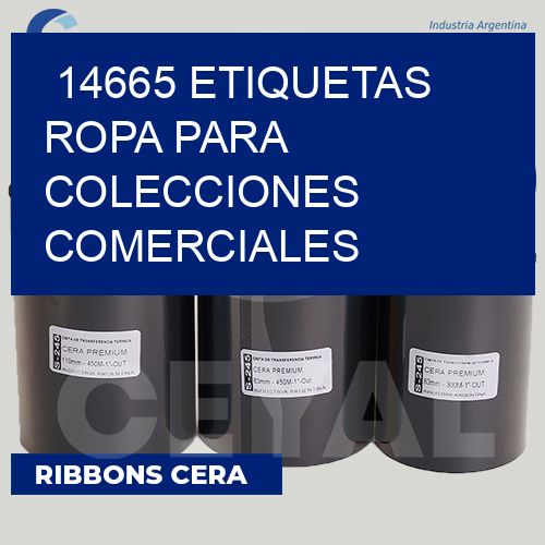 14665 Etiquetas ropa para colecciones comerciales