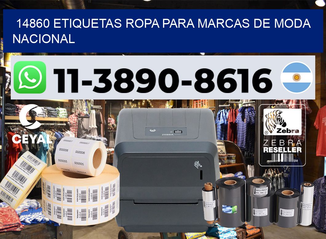 14860 Etiquetas ropa para marcas de moda nacional