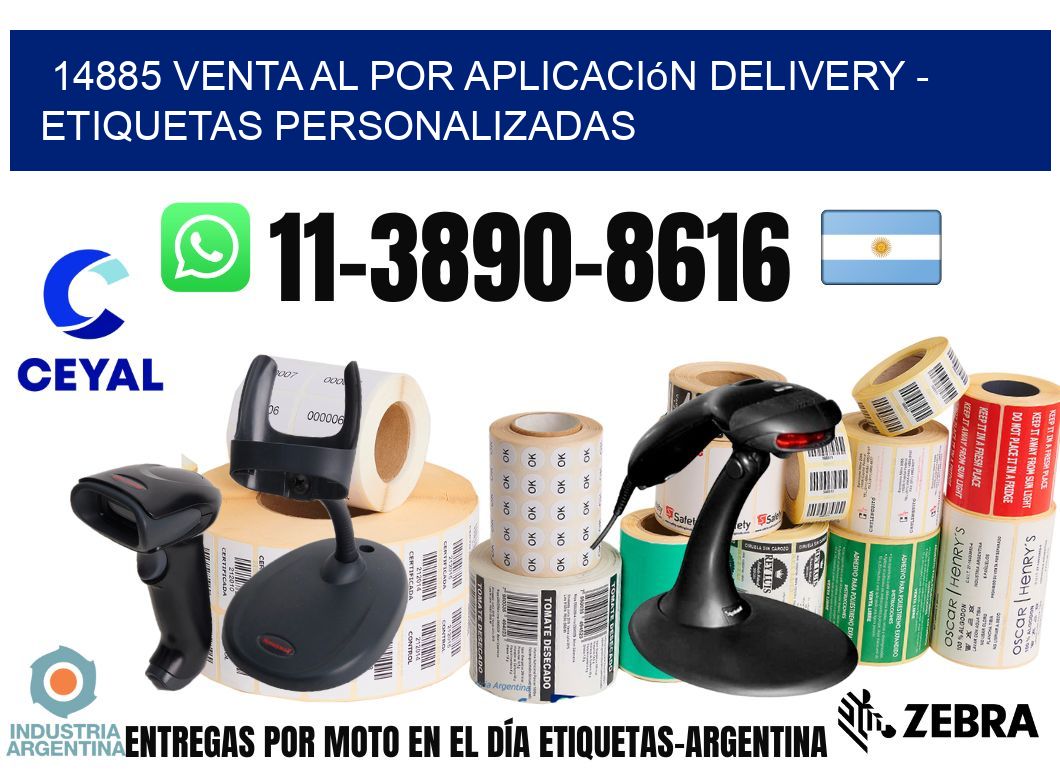 14885 Venta al Por Aplicación delivery - Etiquetas Personalizadas