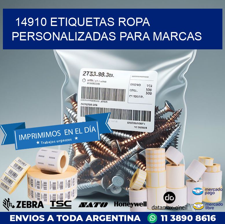 14910 Etiquetas ropa personalizadas para marcas