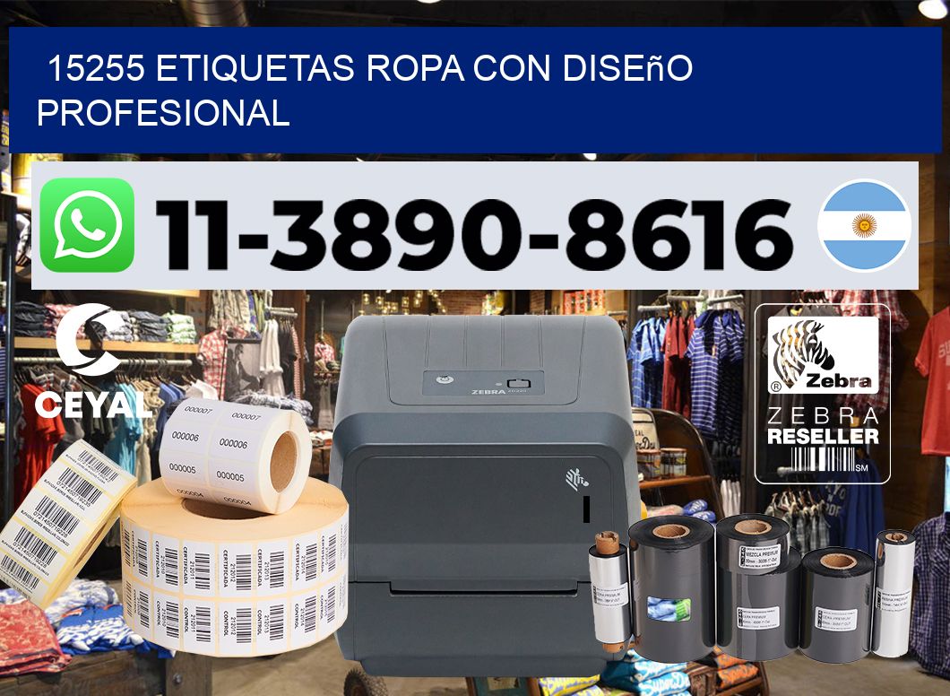 15255 Etiquetas ropa con diseño profesional