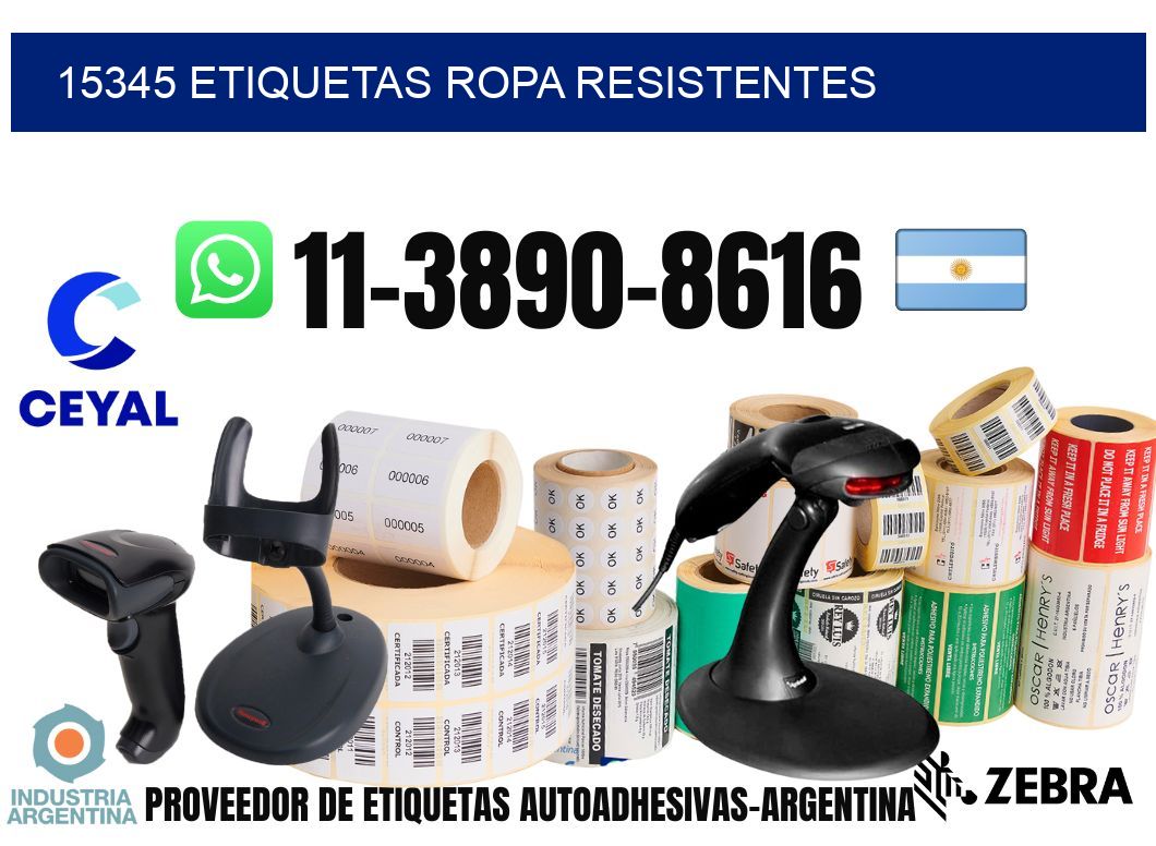 15345 Etiquetas ropa resistentes