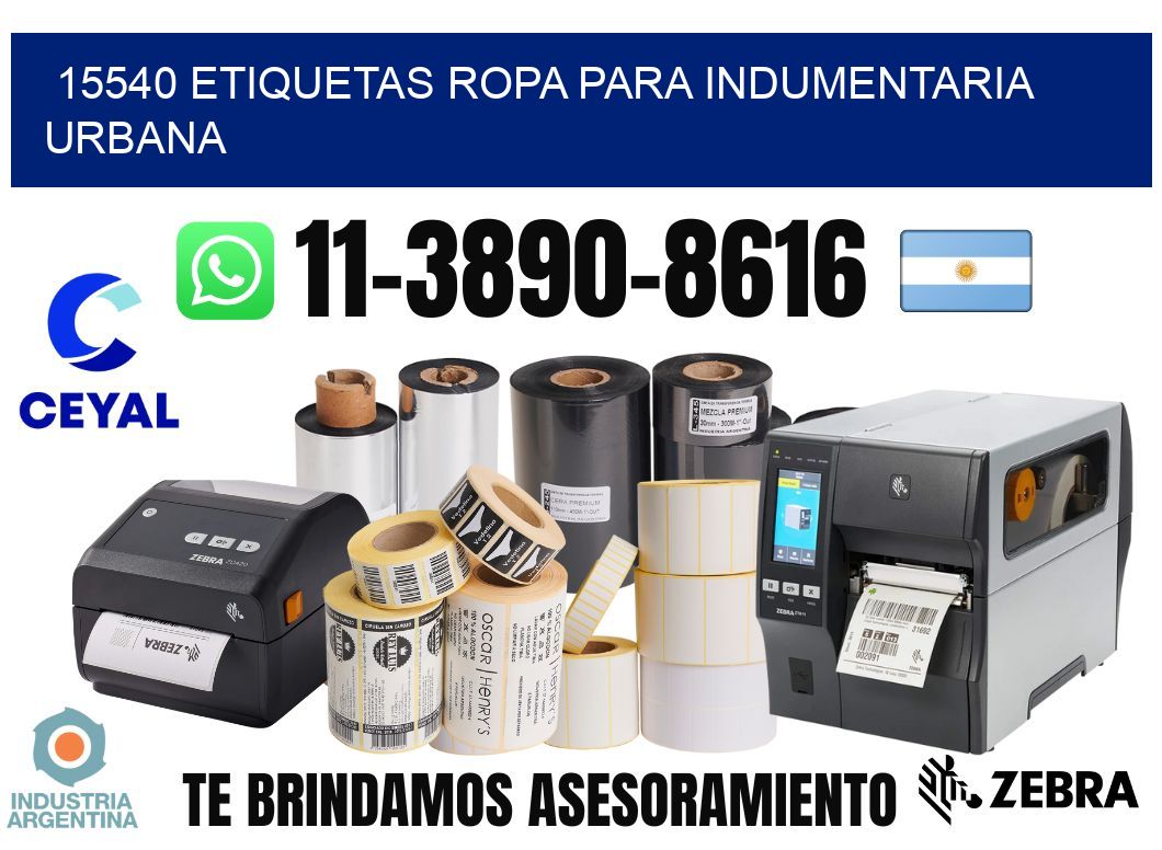 15540 Etiquetas ropa para indumentaria urbana