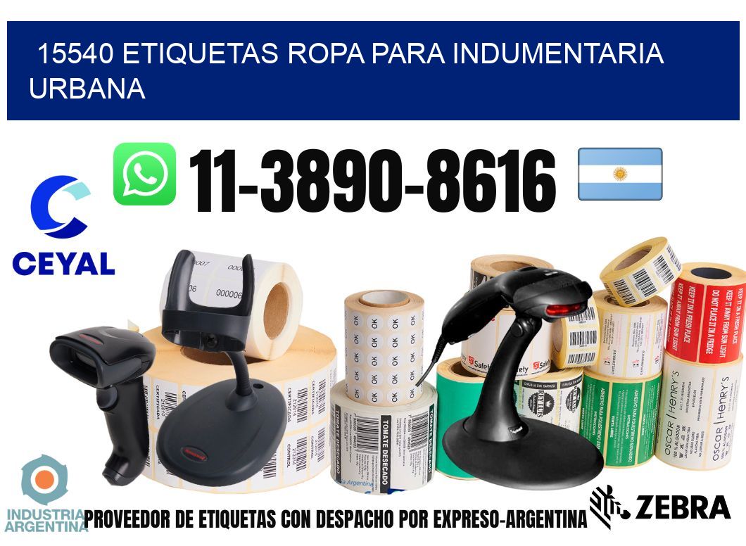 15540 Etiquetas ropa para indumentaria urbana