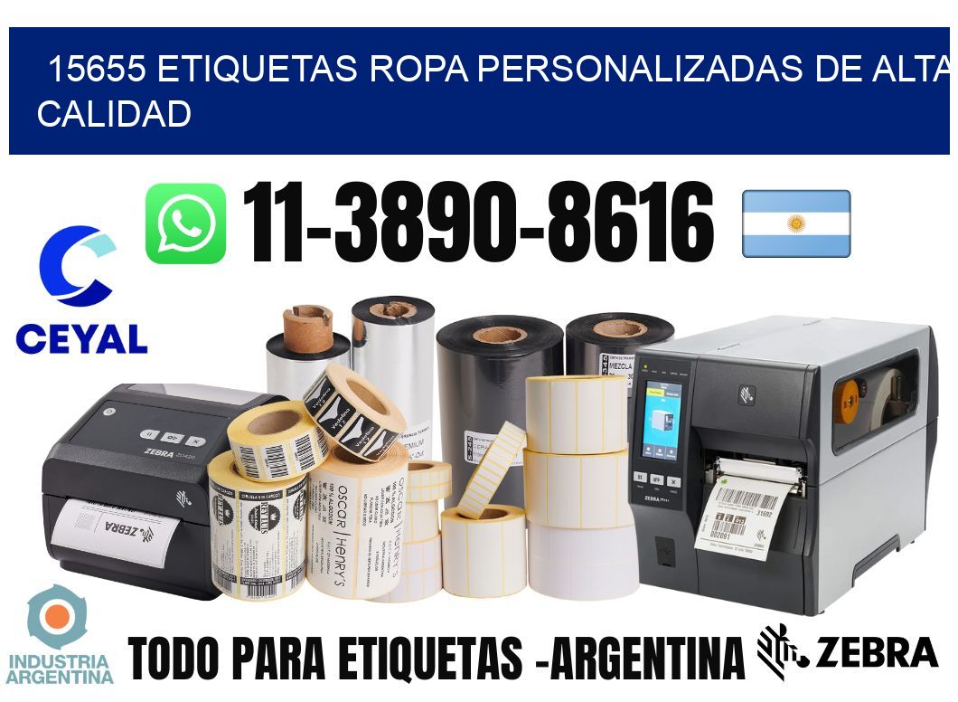 15655 Etiquetas ropa personalizadas de alta calidad