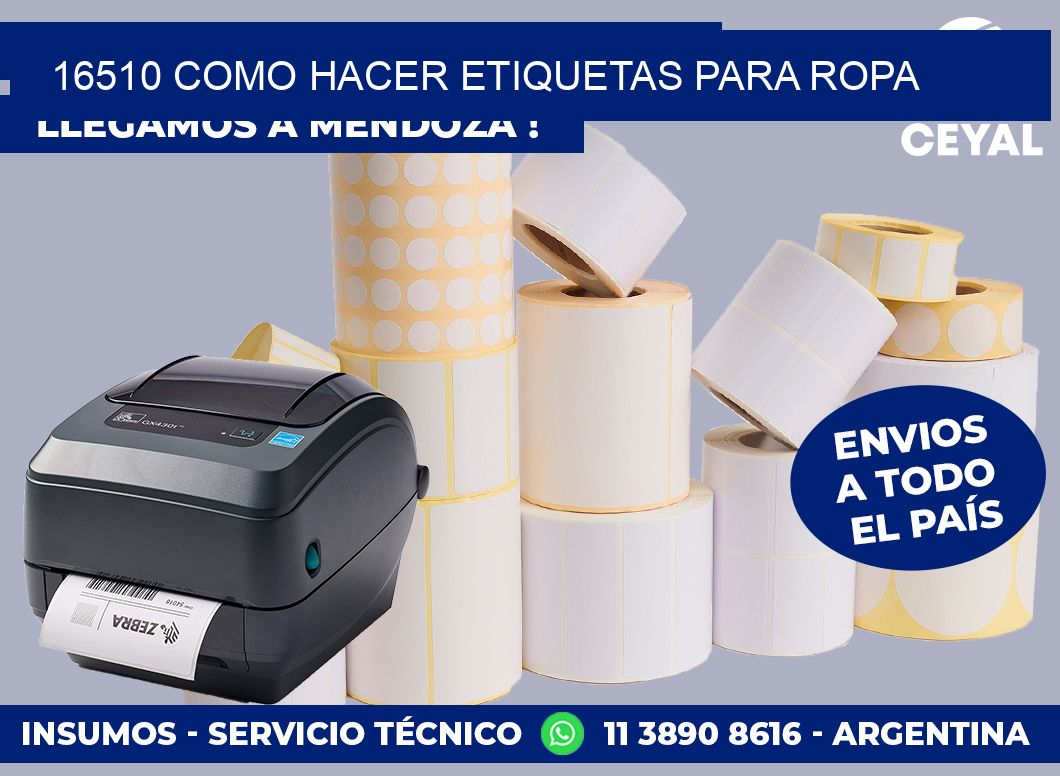 16510 como hacer etiquetas para ropa