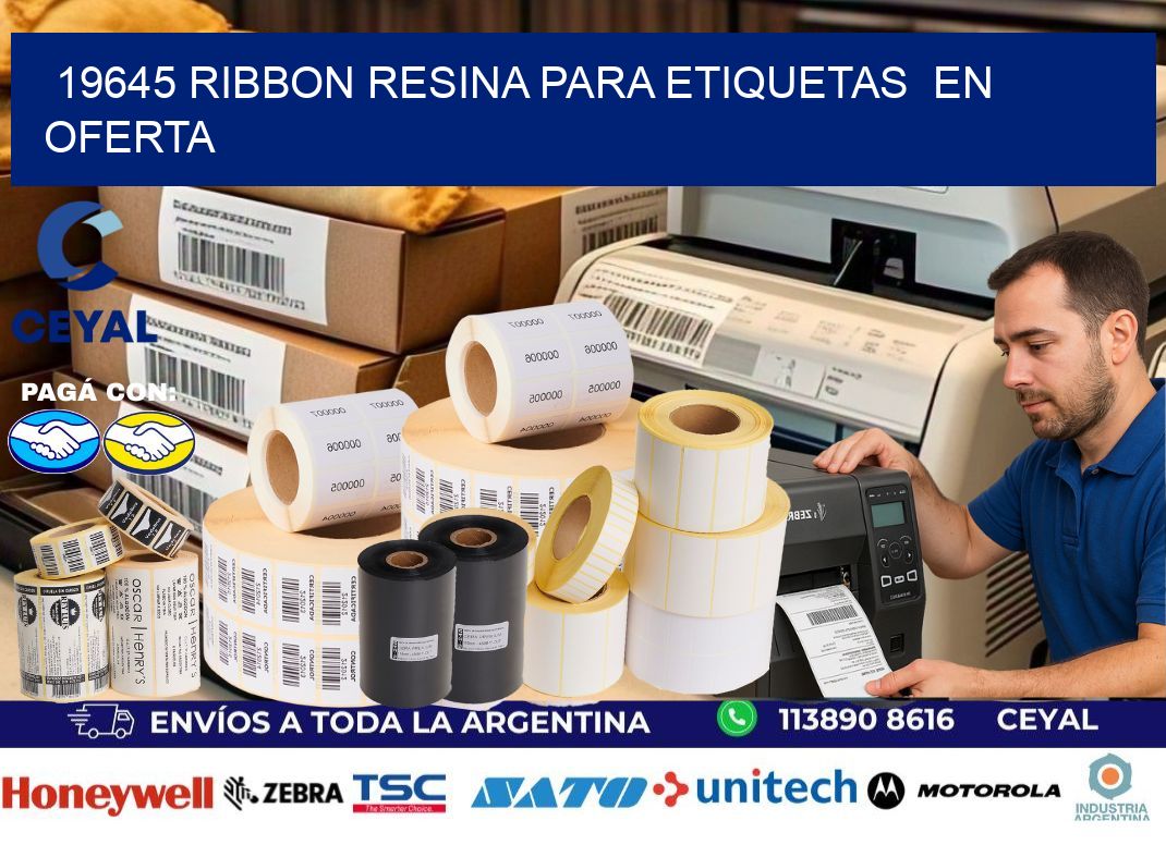 19645 ribbon resina para etiquetas  en oferta