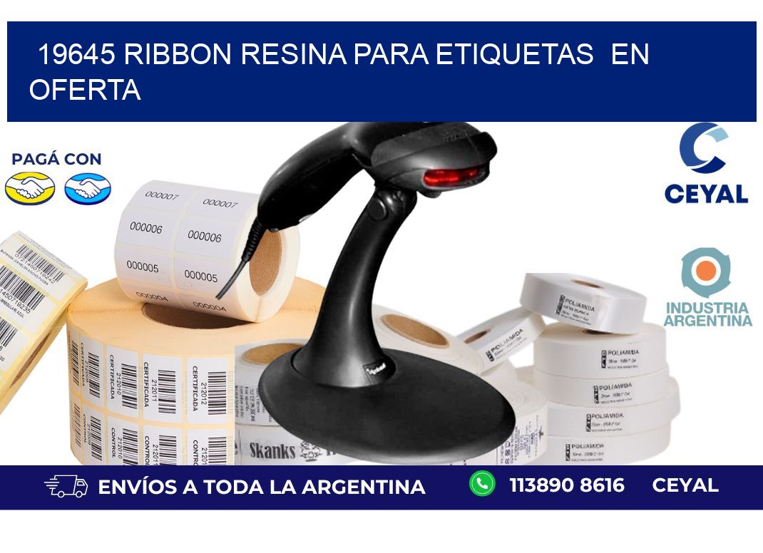 19645 ribbon resina para etiquetas  en oferta