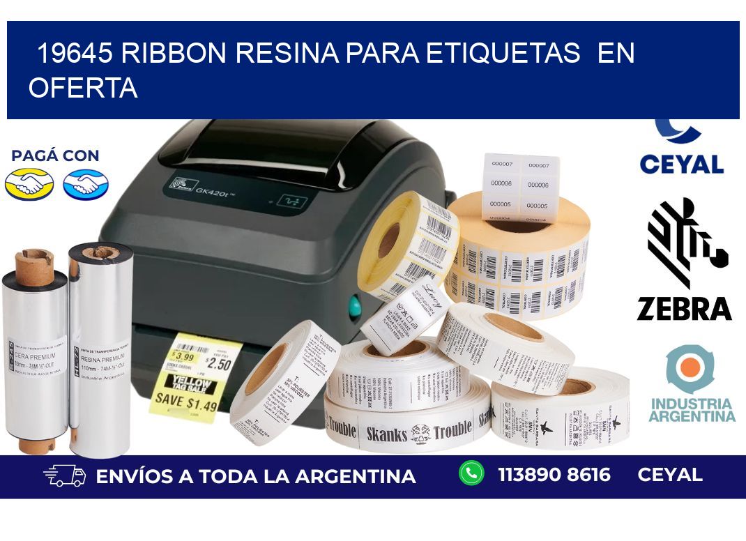 19645 ribbon resina para etiquetas  en oferta