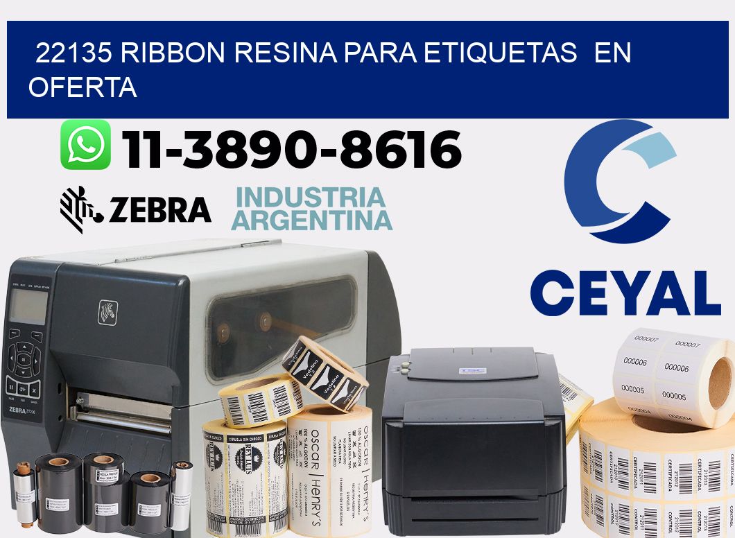 22135 ribbon resina para etiquetas en oferta