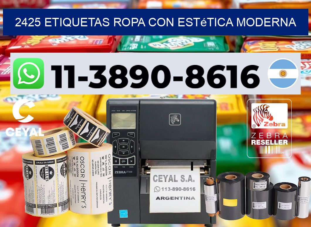 2425 Etiquetas ropa con estética moderna